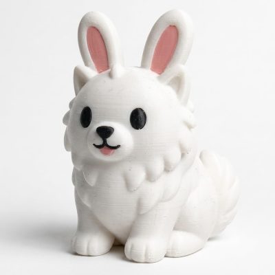 Samoyed Bunny Collectible Figurine - Unique Desk Decor for Adults – 3D Printed in Canada — 3D Printed Bunnies by 3DCentral