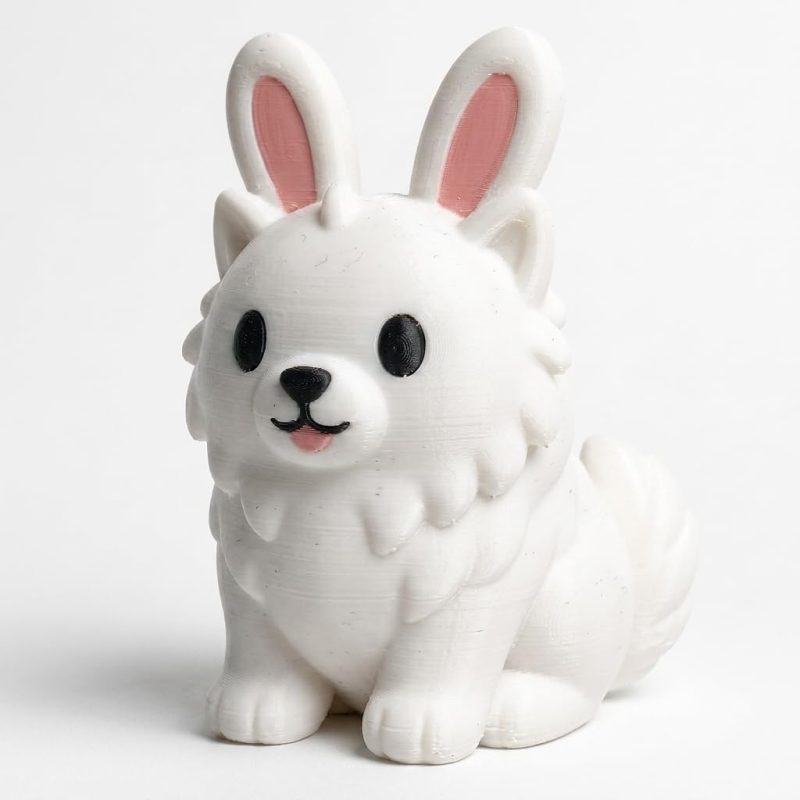 Samoyed Bunny Collectible Figurine - Unique Desk Decor for Adults – 3D Printed in Canada