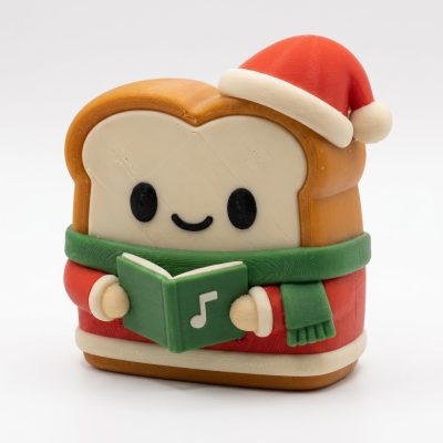 Christmas Caroler Toast Collectible Figurine - Unique Desk Decor for Adults – 3D Printed in Canada — 3D Printed Seasonal by 3DCentral