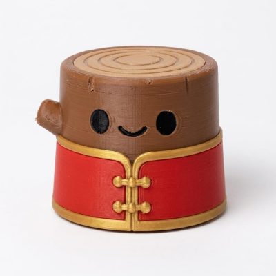 Traditional Chinese Outfit Tree Stump Collectible Figurine - Unique Desk Decor for Adults – 3D Printed in Canada — 3D Printed Figurines by 3DCentral