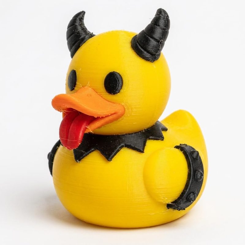 Krampus Duck Collectible Figurine - Unique Shelf Decor for Collectors – 3D Printed in Canada