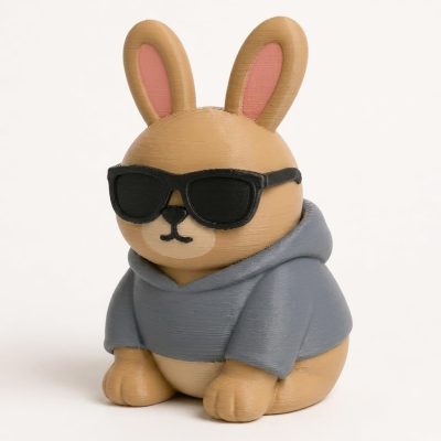 Bruh Bunny Collectible Figurine - Unique Desk Decor for Adults – 3D Printed in Canada — 3D Printed Bunnies by 3DCentral