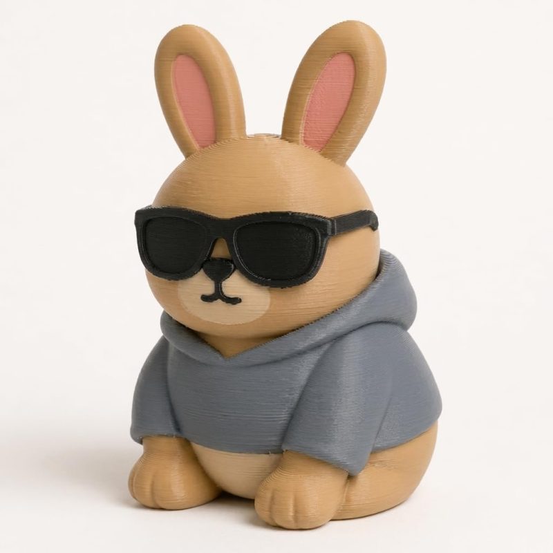 Bruh Bunny Collectible Figurine - Unique Desk Decor for Adults – 3D Printed in Canada
