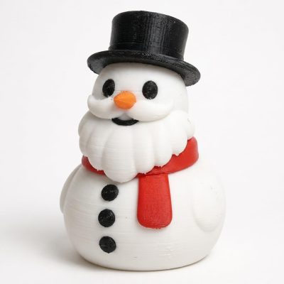 Full Beard Snowman Collectible Figurine - Unique Desk Decor for Adults – 3D Printed in Canada — 3D Printed Bears by 3DCentral