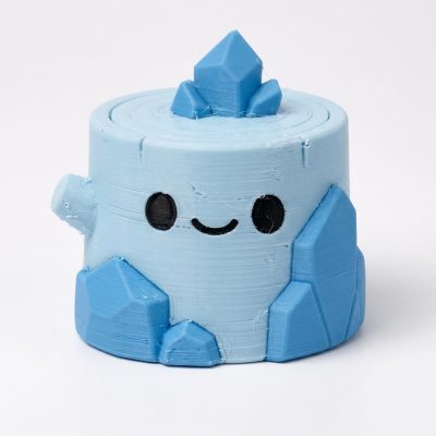Ice Crystal Tree Stump Collectible Figurine - Unique Desk Decor for Adults – 3D Printed in Canada — 3D Printed Figurines by 3DCentral