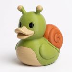 Garden Snail Duck Collectible Figurine - Unique Desk Decor for Adults – 3D Printed in Canada