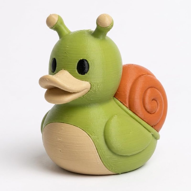 Garden Snail Duck Collectible Figurine - Unique Desk Decor for Adults – 3D Printed in Canada