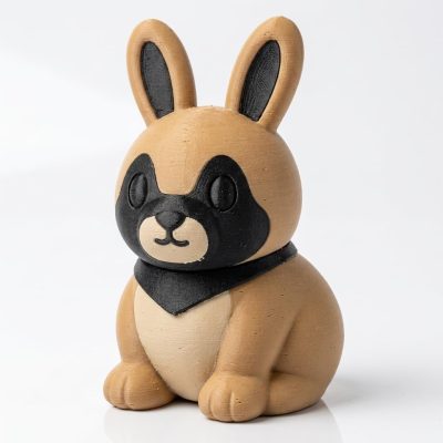 Belgian Malinois Bunny Collectible Figurine - Unique Desk Decor for Dog Lovers – 3D Printed in Canada — 3D Printed Bunnies by 3DCentral