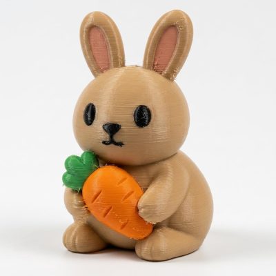 Carrot Bunny Collectible Figurine - Unique Desk Decor for Adults – 3D Printed in Canada — 3D Printed Bunnies by 3DCentral