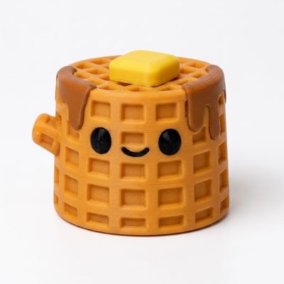 Waffle Tree Stump Collectible Figurine - Unique Desk Decor for Adults – 3D Printed in Canada — 3D Printed Figurines by 3DCentral