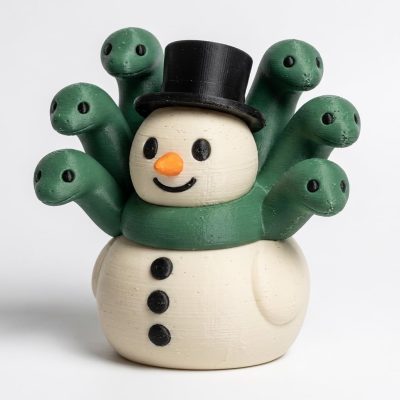 6-Headed Serpent Snowman Collectible Figurine - Unique Desk Decor for Adults – 3D Printed in Canada — 3D Printed Figurines by 3DCentral