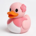 Cherry Blossom Duck Collectible Figurine - Unique Desk Decor for Adults – 3D Printed in Canada