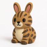 Bengal Cat Bunny Collectible Figurine - Unique Desk Decor for Adults – 3D Printed in Canada