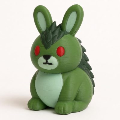 Basilisk Bunny Collectible Figurine - Unique Desk Decor for Adults – 3D Printed in Canada — 3D Printed Bunnies by 3DCentral