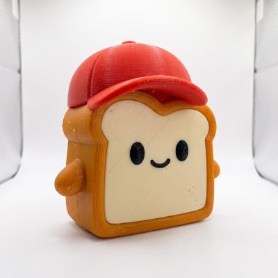 Baseball Hat Toast Collectible Figurine - Unique Desk Decor for Adults – 3D Printed in Canada — 3D Printed Figurines by 3DCentral