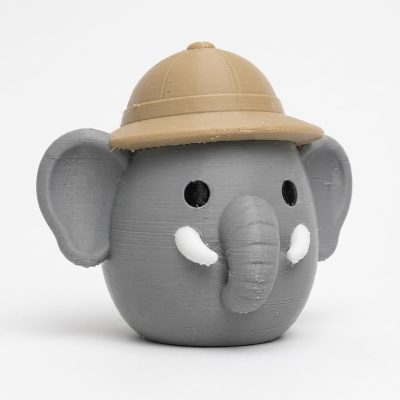 Safari Elephant Eggling Collectible Figurine - Unique Desk Decor for Adults – 3D Printed in Canada — 3D Printed Figurines by 3DCentral