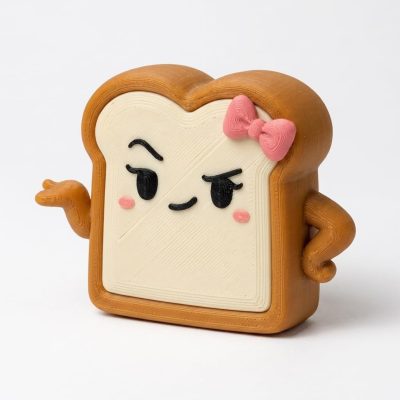 Sassy Toast Collectible Figurine - Unique Desk Decor for Adults – 3D Printed in Canada — 3D Printed Figurines by 3DCentral