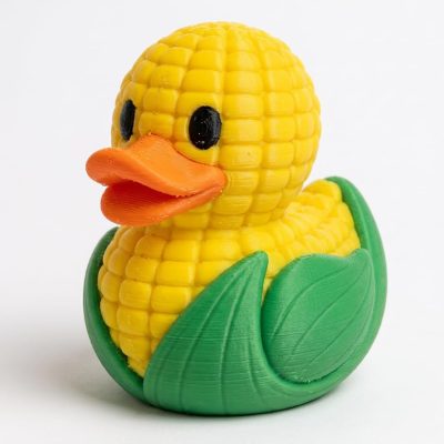 Corn on the Cob Duck Collectible Figurine - Unique Desk Decor for Adults – 3D Printed in Canada — 3D Printed Ducks by 3DCentral