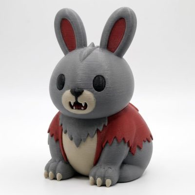 Werewolf Bunny Collectible Figurine - Unique Desk Decor for Adults – 3D Printed in Canada — 3D Printed Bunnies by 3DCentral