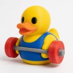 Weightlifter Duck Collectible Figurine - Unique Desk Decor for Adults – 3D Printed in Canada