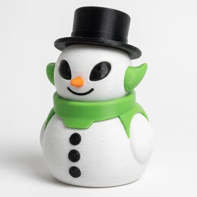 Alien Snowman Collectible Figurine - Unique Desk Decor for Adults – 3D Printed in Canada — 3D Printed Figurines by 3DCentral