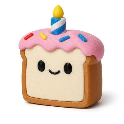 Birthday Cake Toast Collectible Figurine - Unique Desk Decor for Adults – 3D Printed in Canada — 3D Printed Figurines by 3DCentral