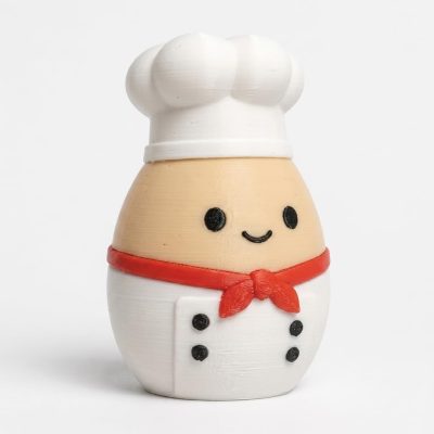 Chef Eggling Collectible Figurine - Unique Desk Decor for Adults – 3D Printed in Canada — 3D Printed Figurines by 3DCentral
