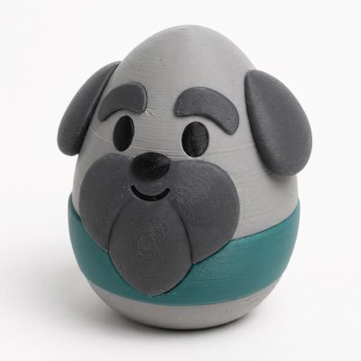 Schnauzer Eggling Collectible Figurine - Unique Desk Decor for Adults – 3D Printed in Canada — 3D Printed Figurines by 3DCentral