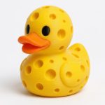 Cheese Wheel Duck Collectible Figurine - Unique Desk Decor for Adults – 3D Printed in Canada