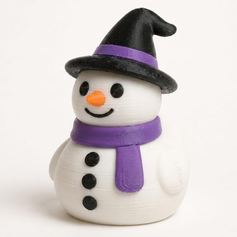 Wizard Snowman Collectible Figurine - Unique Desk Decor for Adults – 3D Printed in Canada