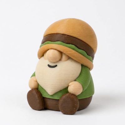 Hamburger Gnome Collectible Figurine - Unique Desk Decor for Adults – 3D Printed in Canada — 3D Printed Gnomes by 3DCentral