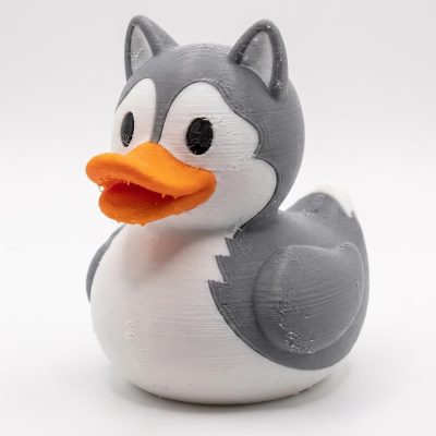 Miniature Husky Duck Collectible Figurine - Unique Desk Decor for Adults – 3D Printed in Canada — 3D Printed Ducks by 3DCentral