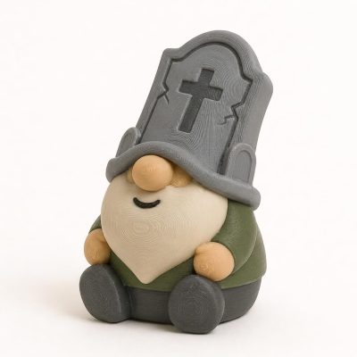 Tombstone Gnome Collectible Figurine - Unique Desk Decor for Adults – 3D Printed in Canada — 3D Printed Gnomes by 3DCentral
