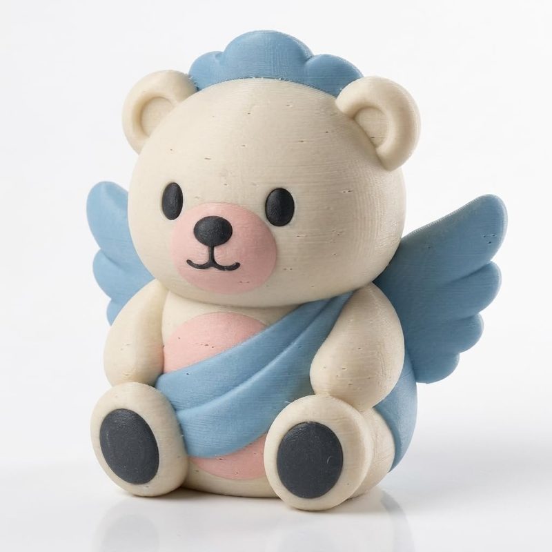 Cherub Chonky Teddy Bear Cub Collectible Figurine - Unique Desk Decor for Adults – 3D Printed in Canada