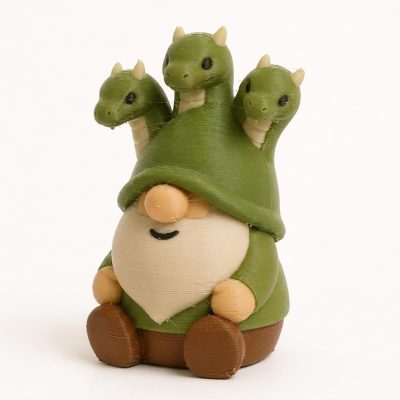 Hydra Gnome Collectible Figurine - Unique Desk Decor for Adults – 3D Printed in Canada — 3D Printed Gnomes by 3DCentral
