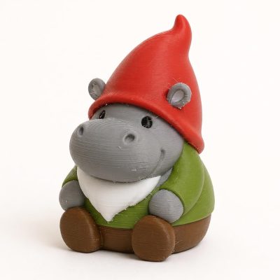 Hippopotamus Gnome Collectible Figurine - Unique Desk Decor for Adults – 3D Printed in Canada — 3D Printed Gnomes by 3DCentral