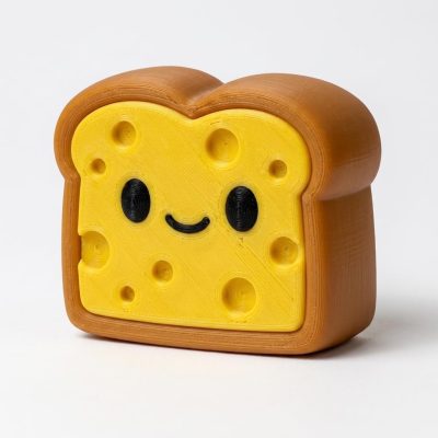 Cheese Toast Collectible Figurine - Unique Desk Decor for Adults – 3D Printed in Canada — 3D Printed Figurines by 3DCentral