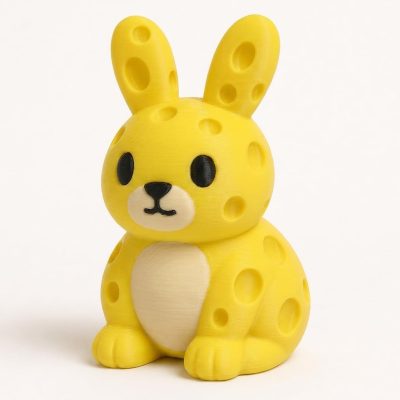 Sponge Bunny Collectible Figurine - Unique Desk Decor for Adults – 3D Printed in Canada — 3D Printed Bunnies by 3DCentral