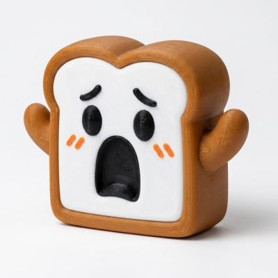 Screaming Toast Collectible Figurine - Unique Desk Decor for Adults – 3D Printed in Canada — 3D Printed Figurines by 3DCentral