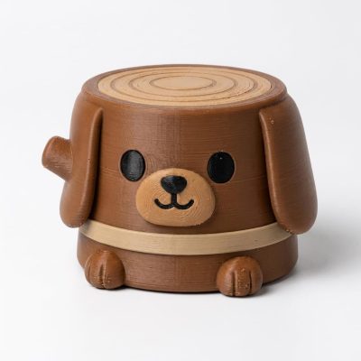 Dachshund Tree Stump Collectible Figurine - Unique Desk Decor for Adults – 3D Printed in Canada — 3D Printed Figurines by 3DCentral