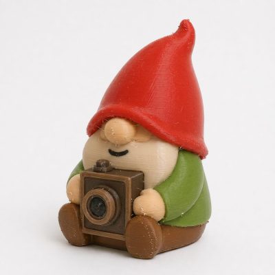 Antique Camera Gnome Collectible Figurine - Unique Desk Decor for Photography Enthusiasts – 3D Printed in Canada — 3D Printed Gnomes by 3DCentral