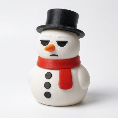 Unimpressed Snowman Collectible Figurine - Unique Desk Decor for Adults – 3D Printed in Canada — 3D Printed Figurines by 3DCentral