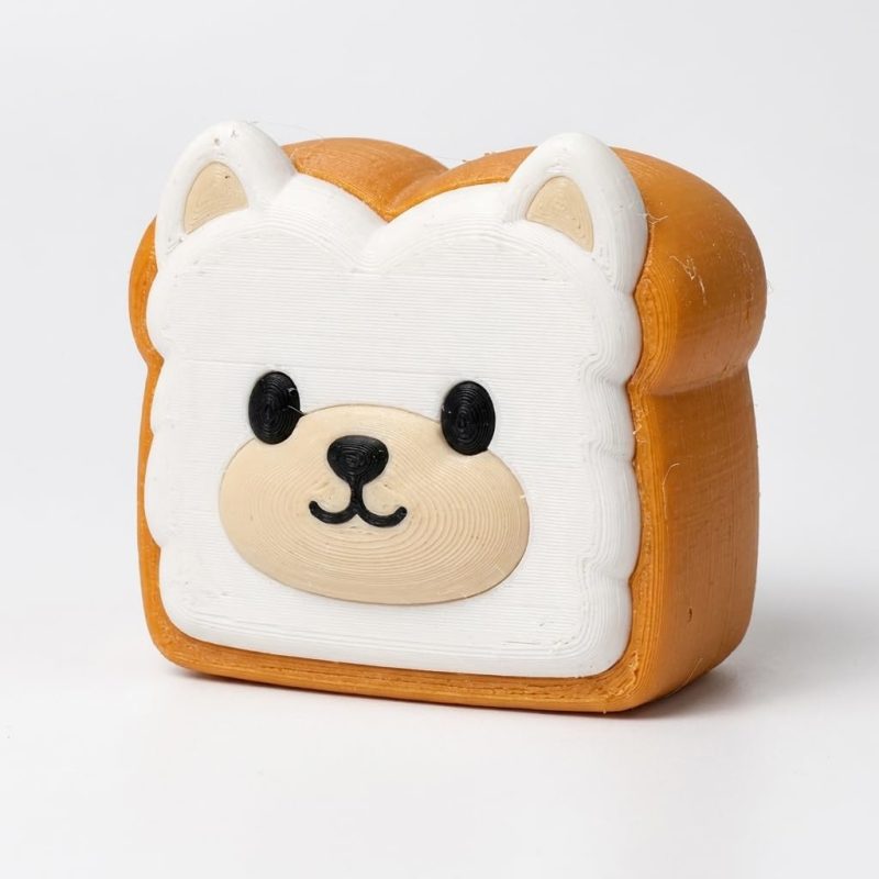 Samoyed Toast Collectible Figurine - Unique Desk Decor for Dog Lovers – 3D Printed in Canada