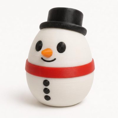 Snowman Eggling Collectible Figurine - Unique Desk Decor for Adults – 3D Printed in Canada — 3D Printed Figurines by 3DCentral