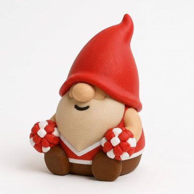 Cheerleader Gnome Collectible Figurine - Unique Desk Decor for Adults – 3D Printed in Canada — 3D Printed Gnomes by 3DCentral