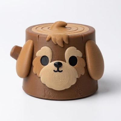 Shih Tzu Tree Stump Collectible Figurine - Unique Desk Decor for Adults – 3D Printed in Canada — 3D Printed Figurines by 3DCentral