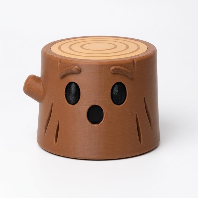 Surprised Tree Stump Collectible Figurine - Unique Desk Decor for Adults – 3D Printed in Canada