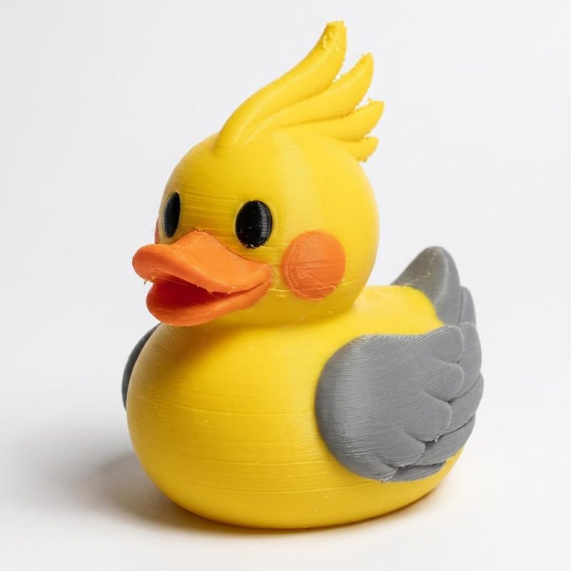 Cockatiel Parent Duck Collectible Figurine - Unique Desk Decor for Adults – 3D Printed in Canada