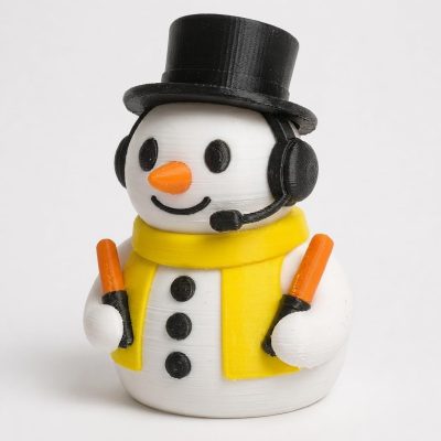 Air Traffic Controller Snowman Collectible Figurine - Unique Desk Decor for Adults – 3D Printed in Canada — 3D Printed Figurines by 3DCentral