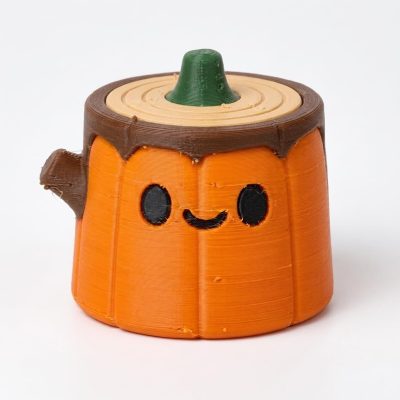 Jack-O'-Lantern Tree Stump Collectible Figurine - Unique Desk Decor for Adults – 3D Printed in Canada — 3D Printed Figurines by 3DCentral